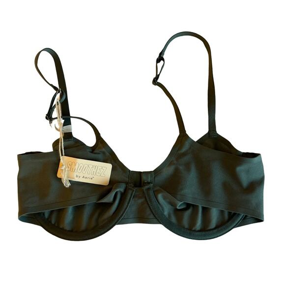 Smoothez by aerie The Balconette Mesh Bra - Olive Green 34C - Picture 2 of 6